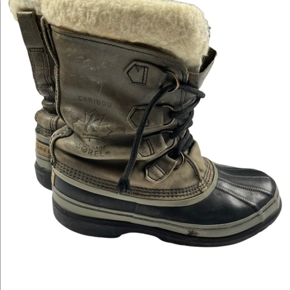 Sorel Caribou wool lined waterproof lace up boots